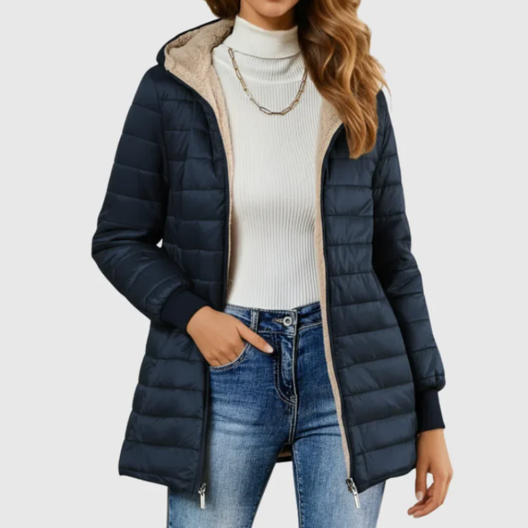 Caroline – Wintermantel mit Sherpa-Futter