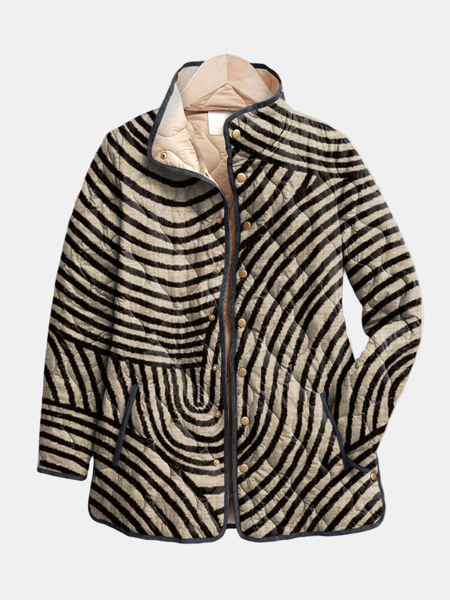 Seraina | Steppjacke mit Retro-Kreismuster
