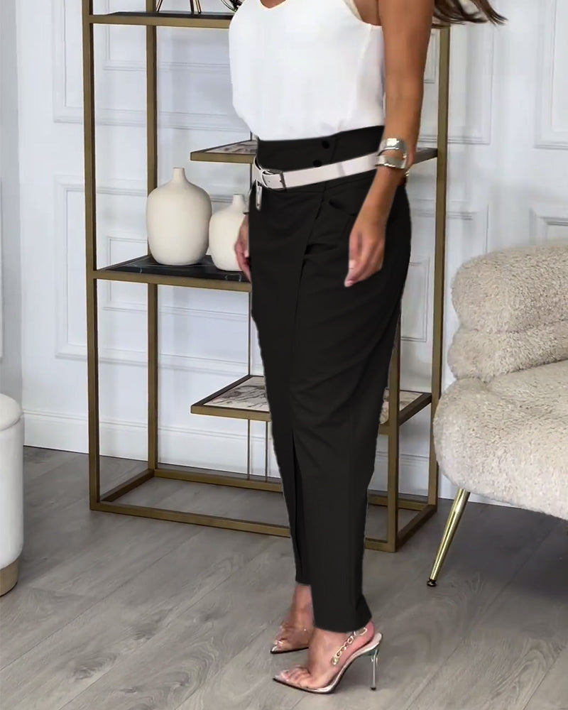 Cora™ | Patchwork-Hose mit Gürtel