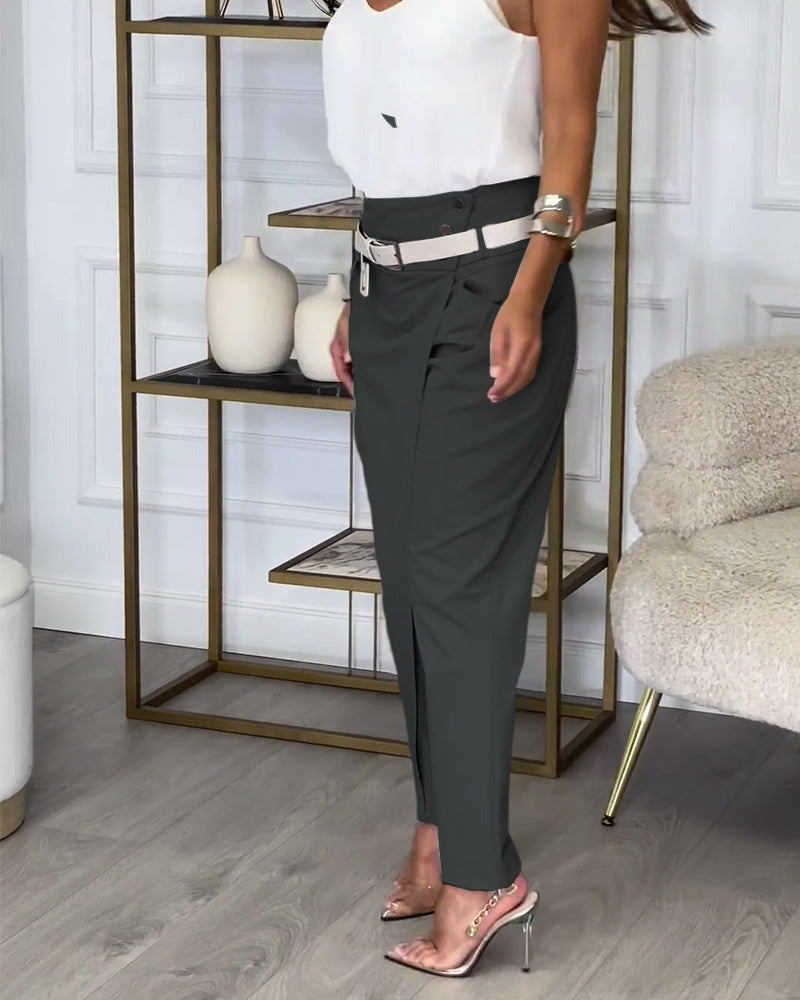 Cora™ | Patchwork-Hose mit Gürtel