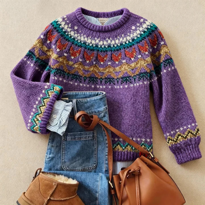 Ladina™ | Klassischer Vintage-Strickpullover