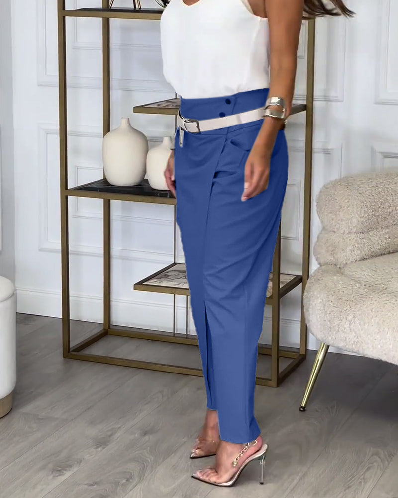 Cora™ | Patchwork-Hose mit Gürtel