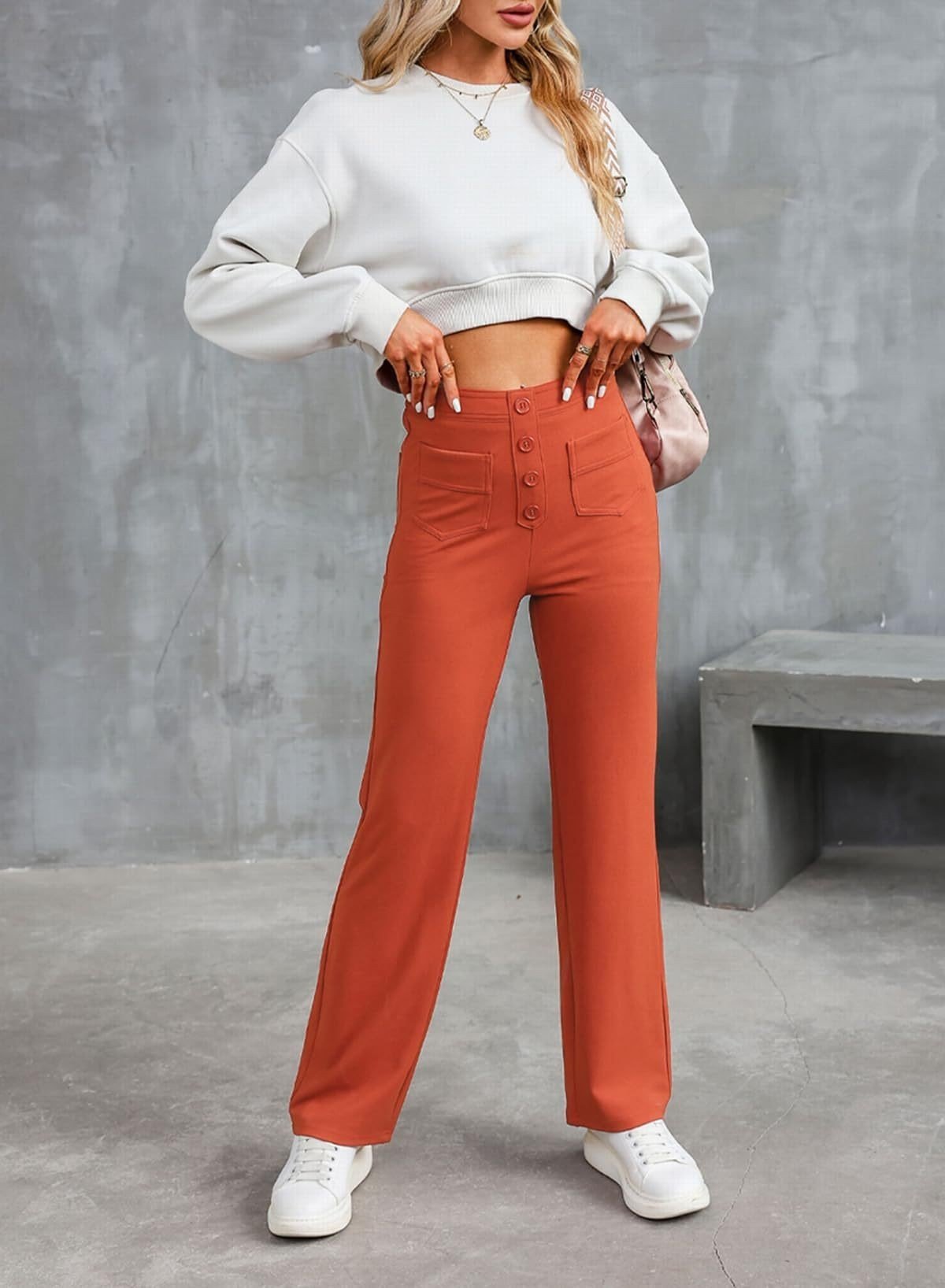 Nina Stretchhose mit hoher Taille – Elegante Damenhose für jeden Anlass