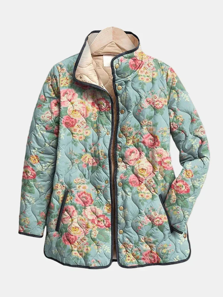 Fiona | Steppjacke mit Blumendruck
