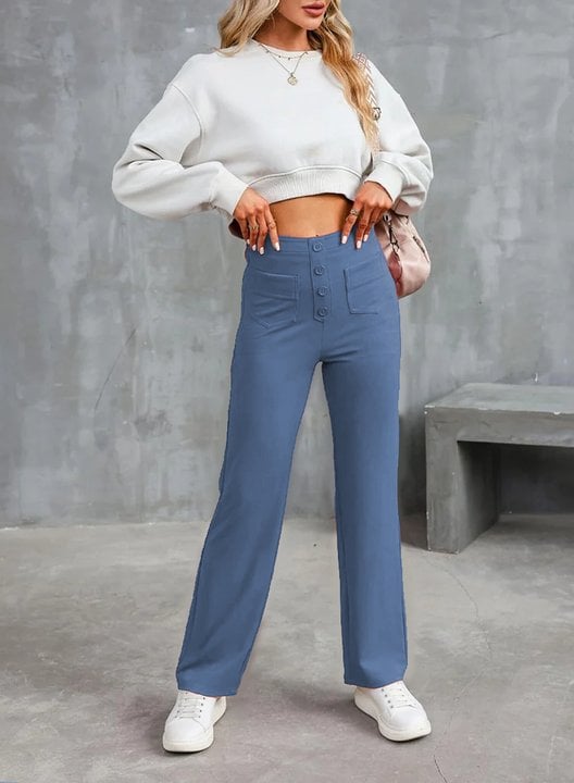 Nina Stretchhose mit hoher Taille – Elegante Damenhose für jeden Anlass