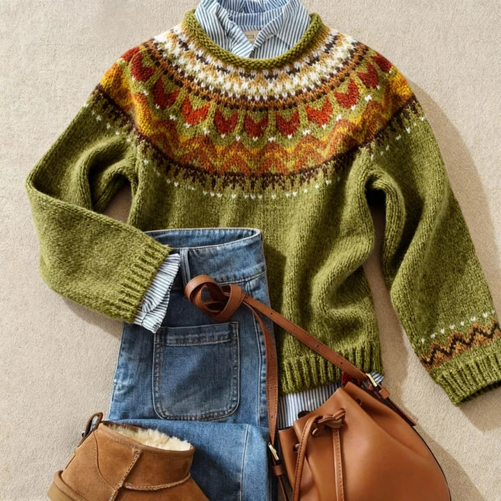 Jasmin™ | Klassischer Vintage-Strickpullover