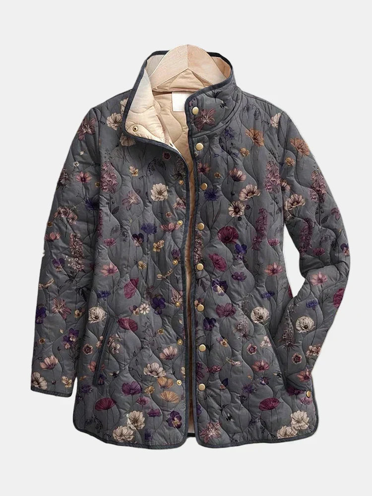 Jael | Steppjacke im Vintage-Blumenlook