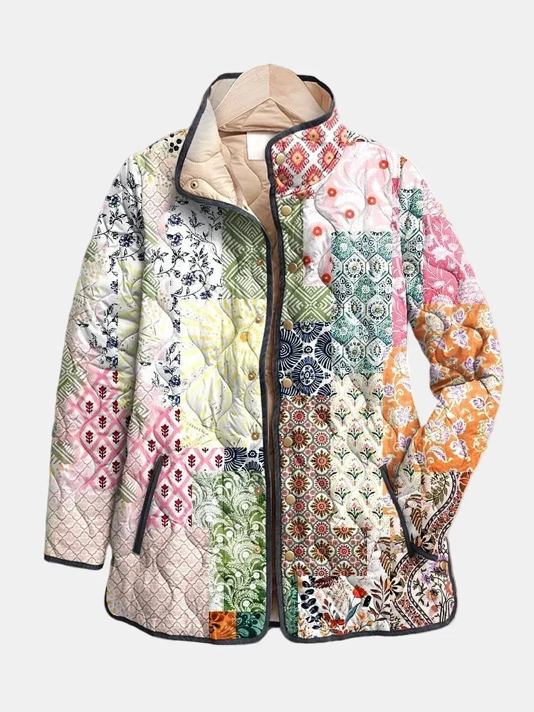 Anouk | Lässige Steppjacke mit Blumendruck