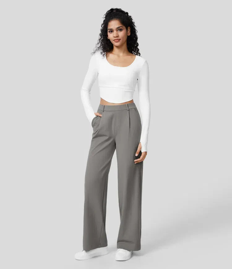 Rosé™ | Elegante Hochtaillierte Hose