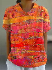 Isla | T-Shirt mit abstraktem Aufdruck
