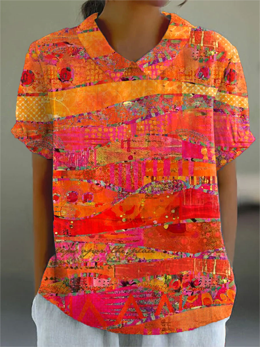 Isla | T-Shirt mit abstraktem Aufdruck