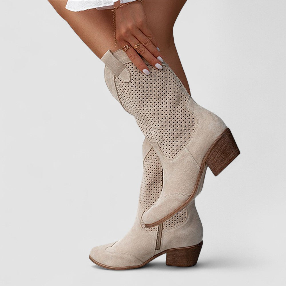 Quinn | Perforierte Western-Stiefel