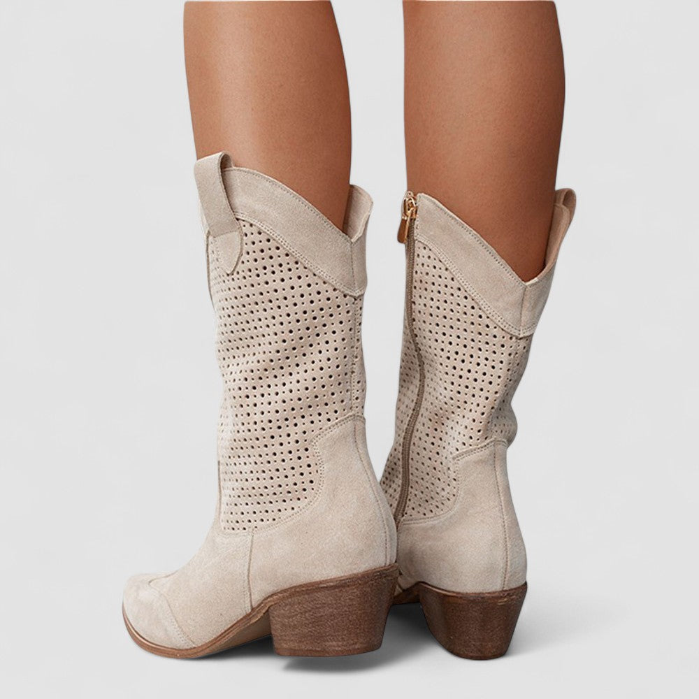 Quinn | Perforierte Western-Stiefel