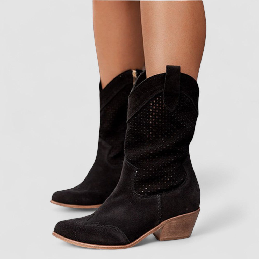 Quinn | Perforierte Western-Stiefel