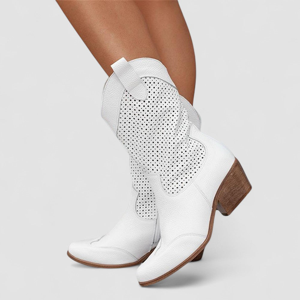 Quinn | Perforierte Western-Stiefel