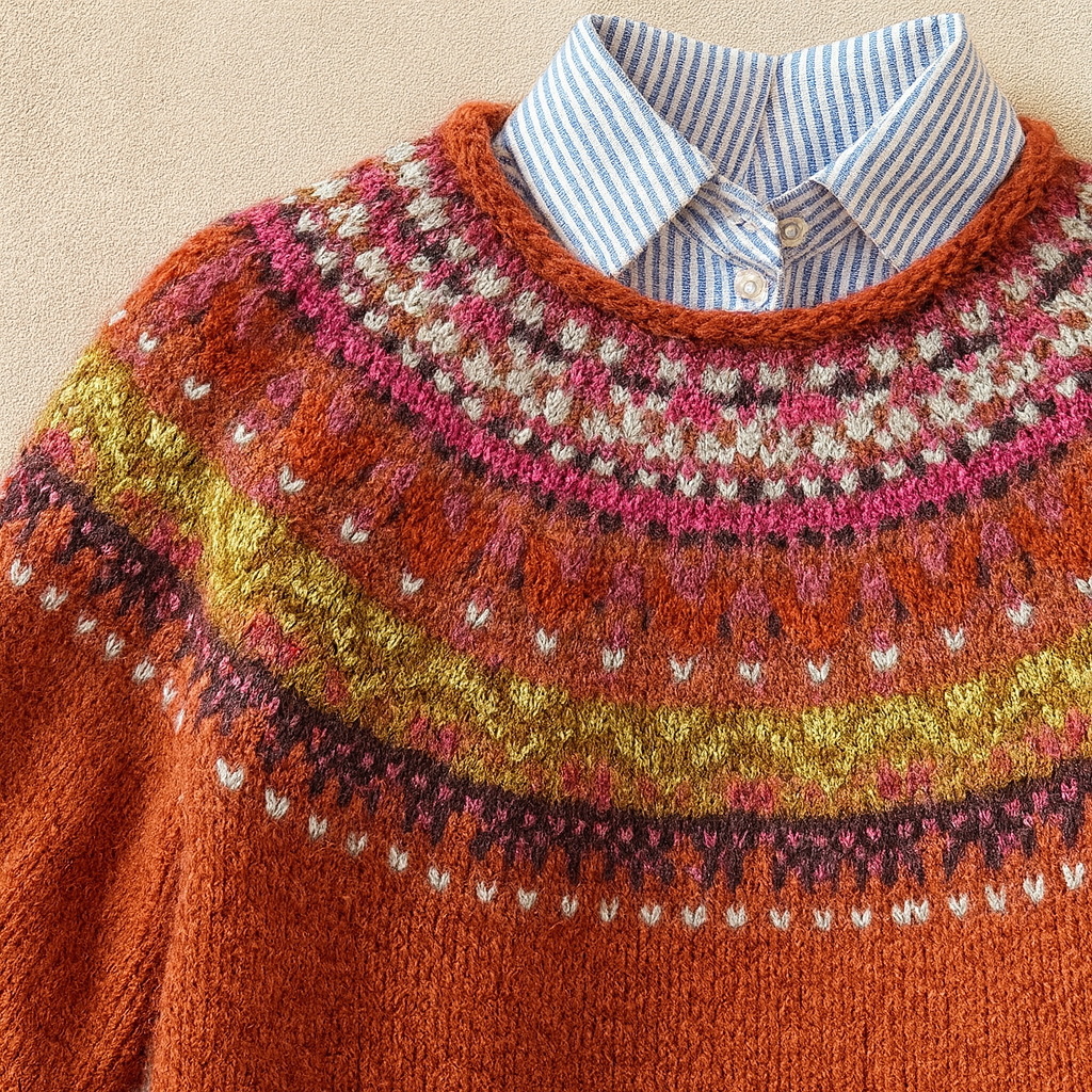 Simona™ | Schicker Vintage-Strickpullover