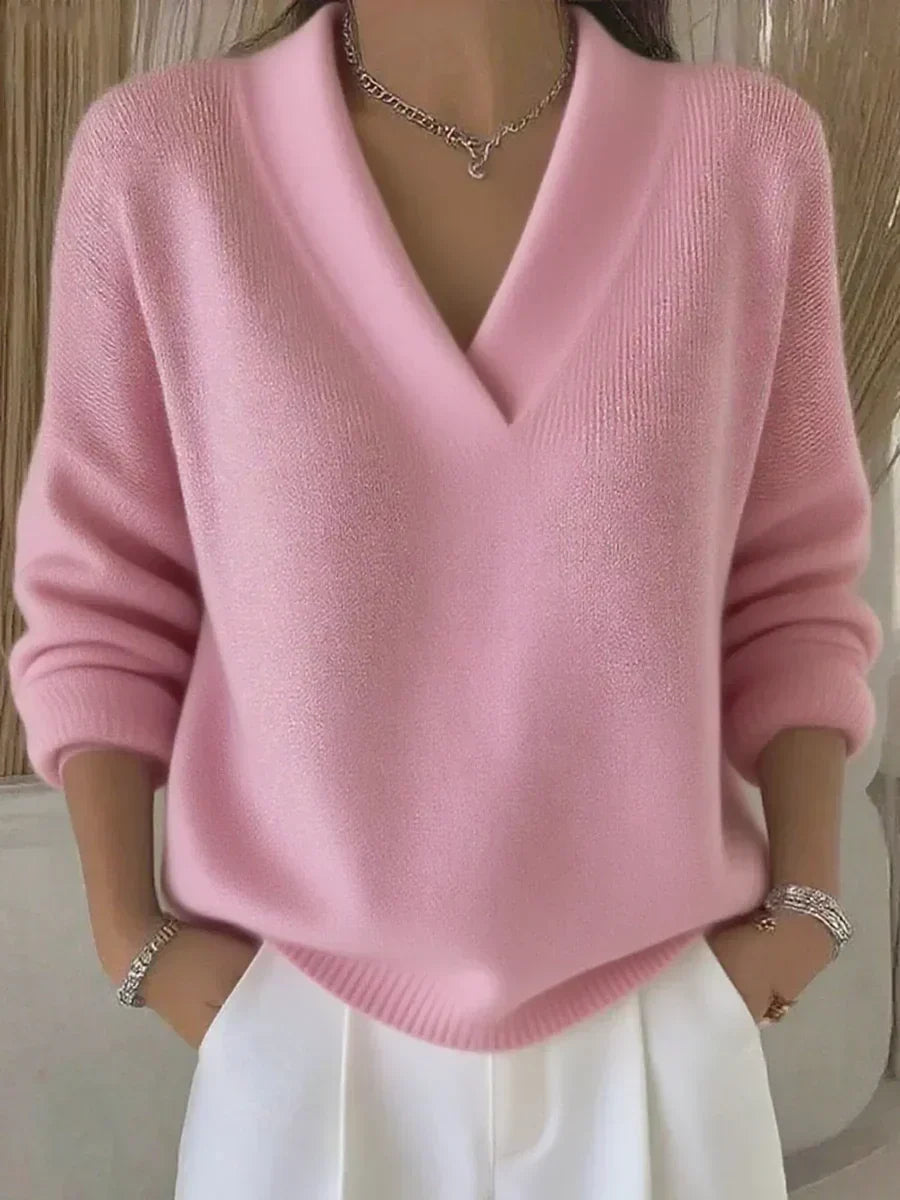 Vivelle™ | Locker sitzender Pullover mit V-Ausschnitt