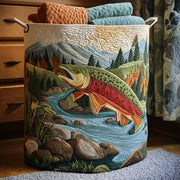 Mountain Stream Serenity | Handcrafted Laundry Basket