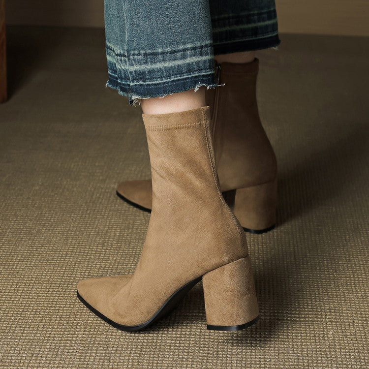 Alora | Stiefeletten aus echtem Veloursleder