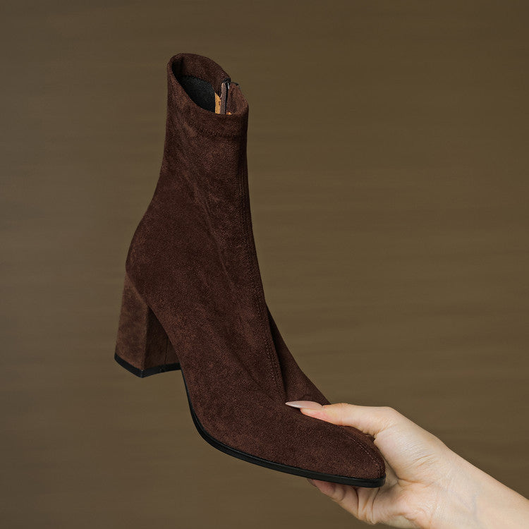 Alora | Stiefeletten aus echtem Veloursleder