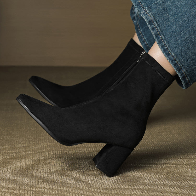 Alora | Stiefeletten aus echtem Veloursleder
