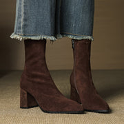 Alora | Stiefeletten aus echtem Veloursleder