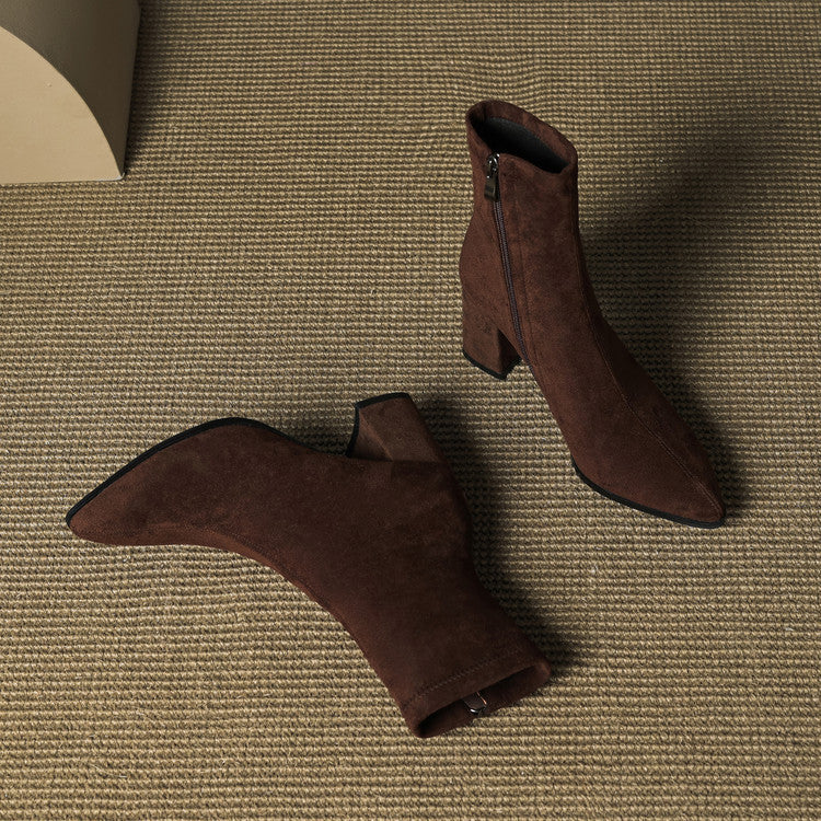Alora | Stiefeletten aus echtem Veloursleder
