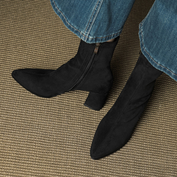 Alora | Stiefeletten aus echtem Veloursleder
