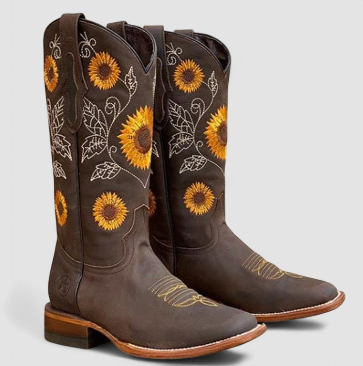 Savannah | Western-Stiefel mit Blumenstickerei