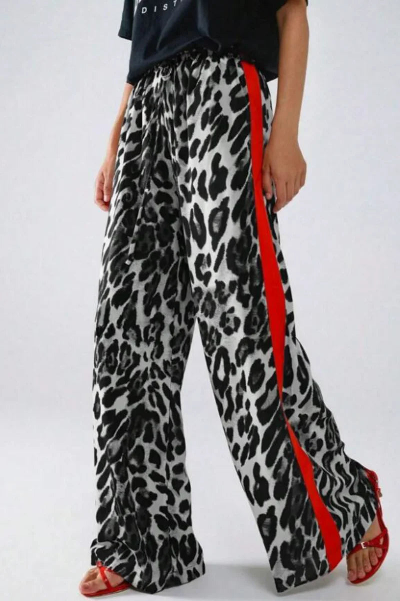 Romy™ | Leopard Hose mit Streifen