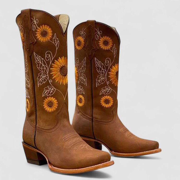 Savannah | Western-Stiefel mit Blumenstickerei