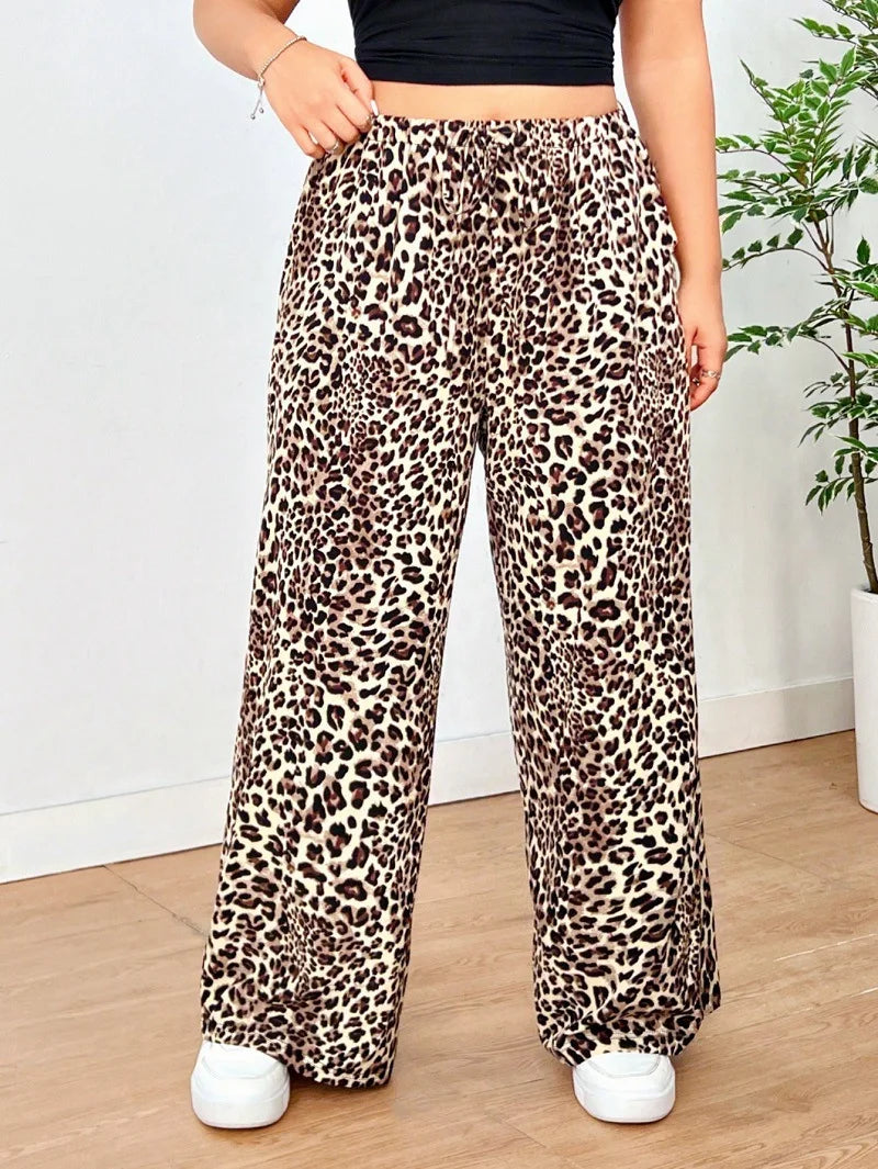 Daria™ | Leopard Weitbein-Hose