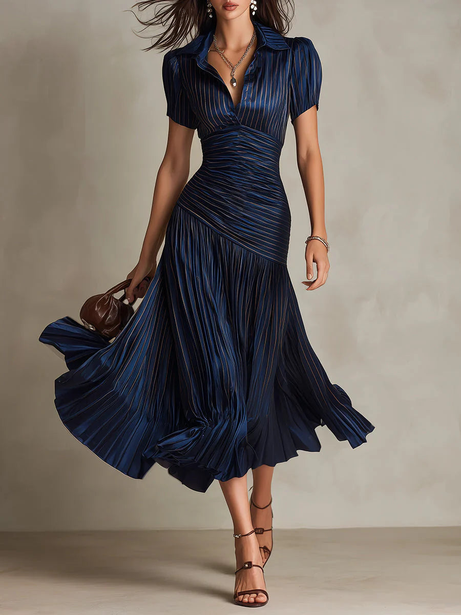 Elegantes Vintage-Chiffon-Maxikleid