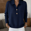 Ladina™ | Eleganter Damen-Strickpullover mit Kragen