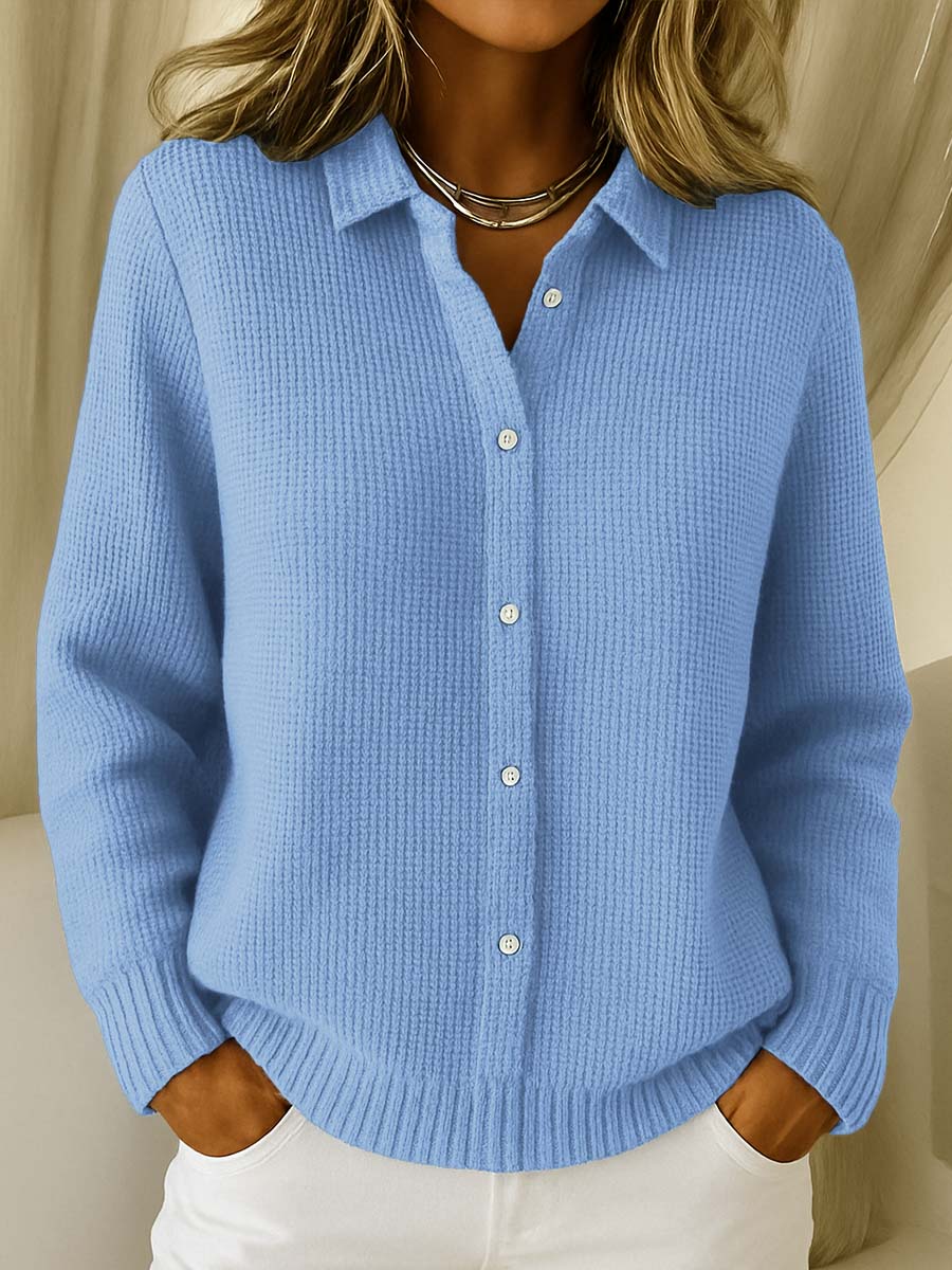 Camille™ | Gestrickte Strickjacke mit Knöpfen und Strukturmuster