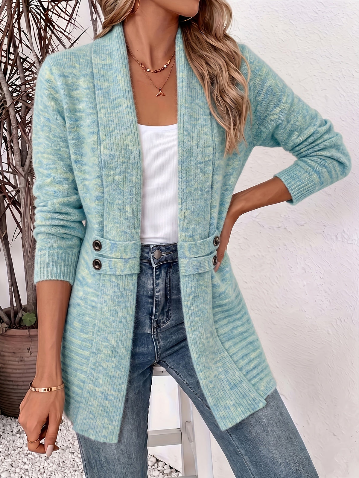 Ladina | Eleganter Damen-Cardigan – Offene Vorderseite & Taillierter Schnitt