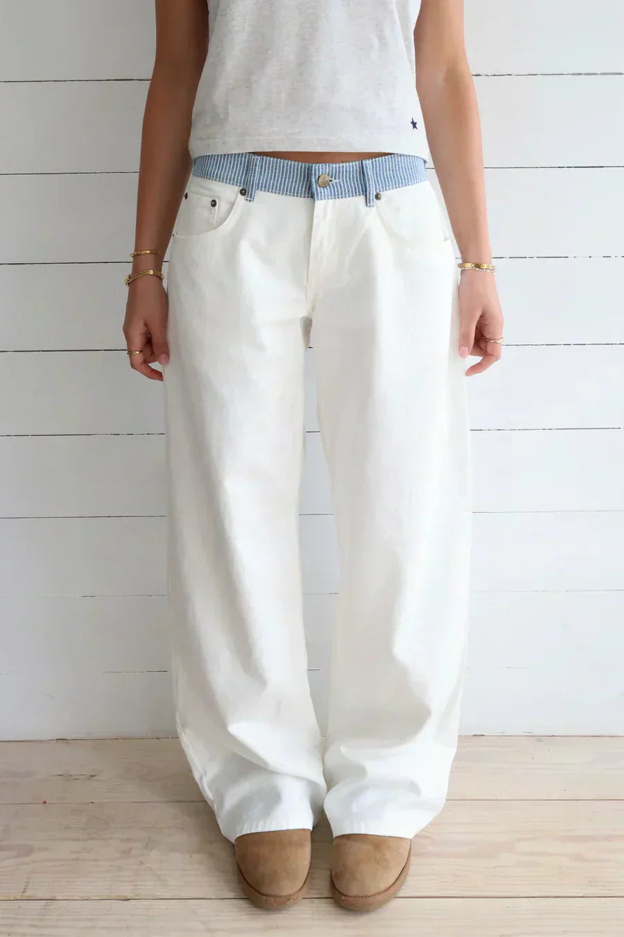 JODIE | Weite Jeans mit Taillenbund