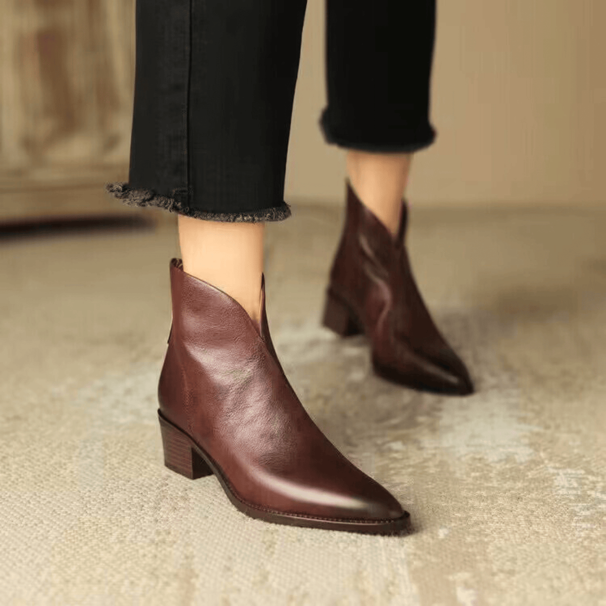 Elowen - Bequeme Lederstiefel